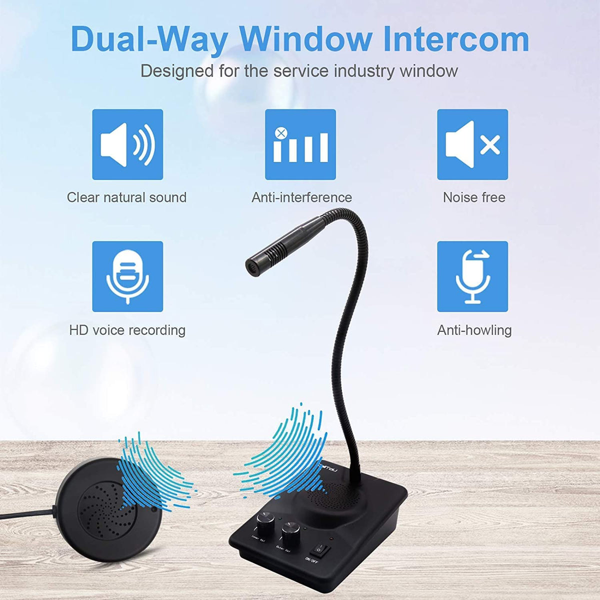 CallToU Window Speaker, Window Intercom System, Anti-Interference