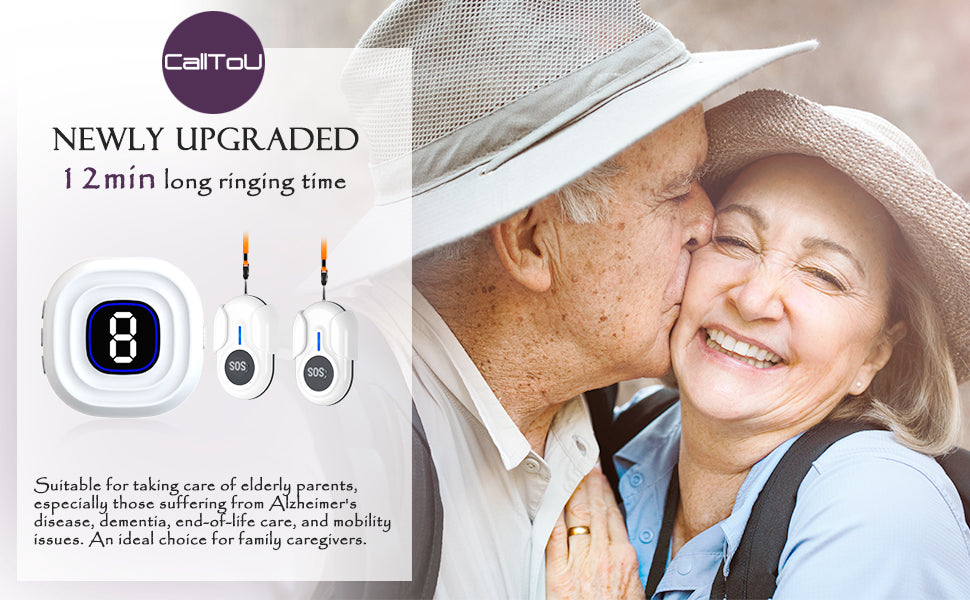 CallToU Caregiver Pager with 12-Min Adjustable Ringing Time