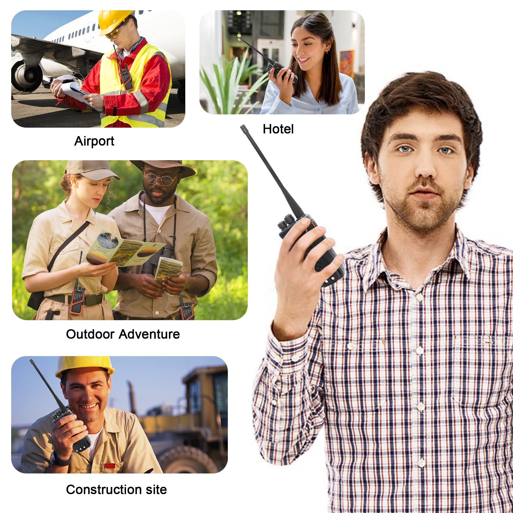 6 talkie walkie longue portée avec radio Bidirectionnelle pour
