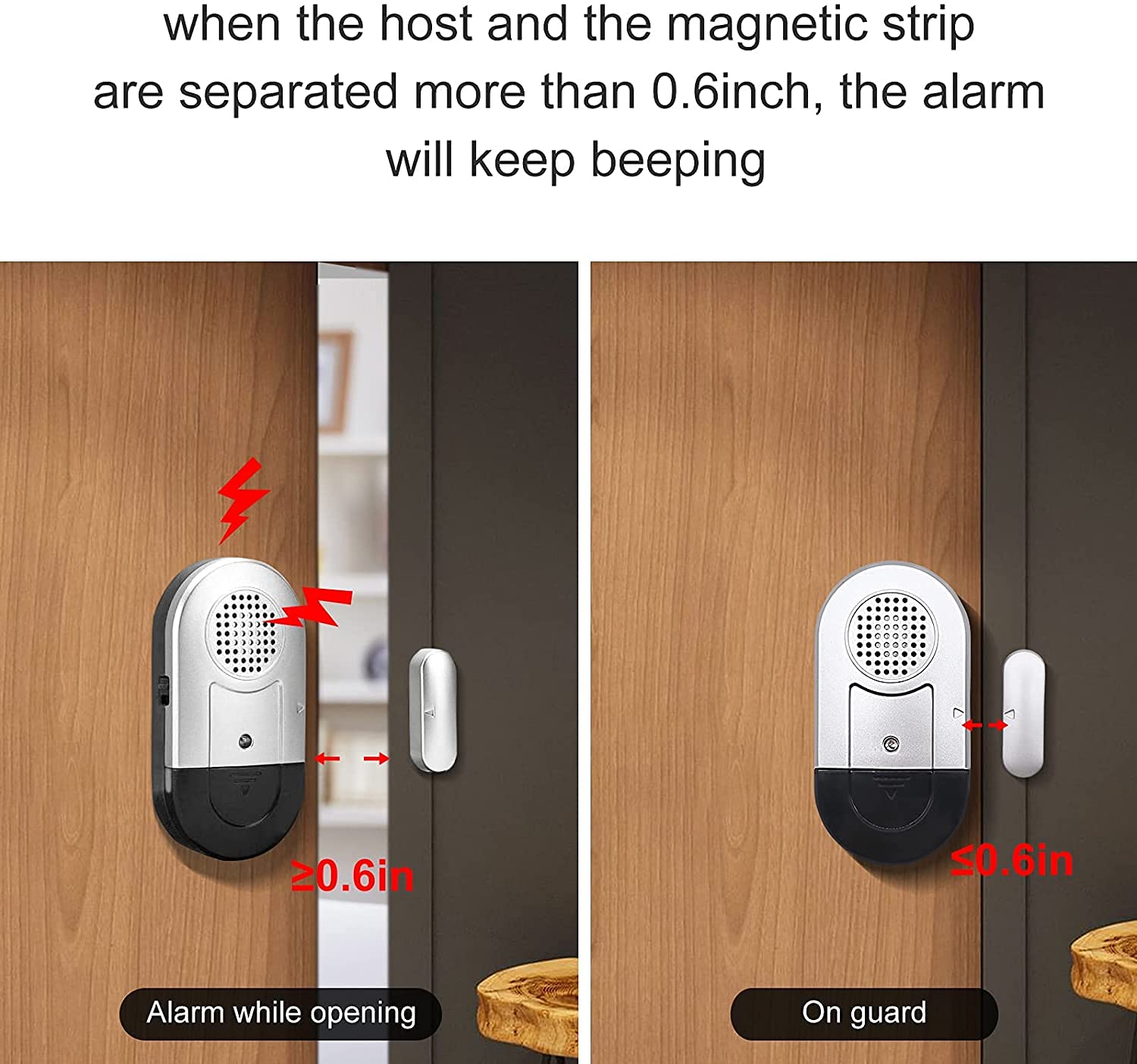 10 Alarmas Para Puertas Y Ventanas De Alarma Seguridad Casa Inalambrica  Sensor 